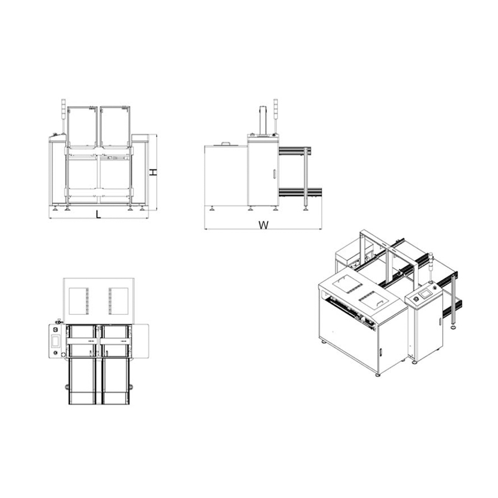 NG OK PCB magazine unloader