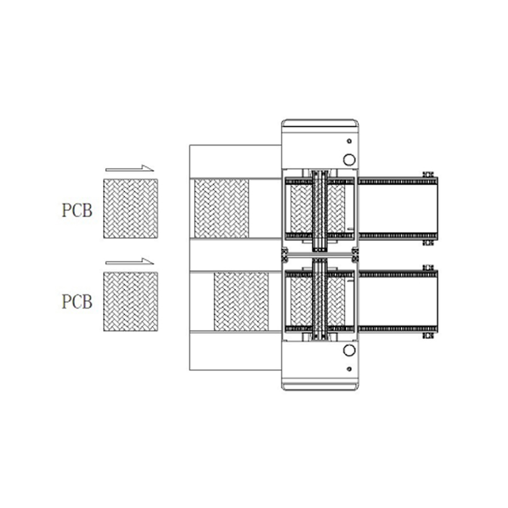 Dual rail PCB unloader