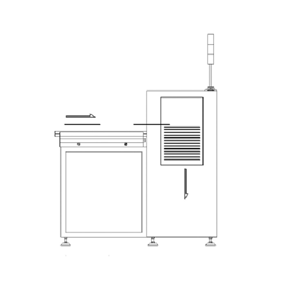 L shape PCB unloader