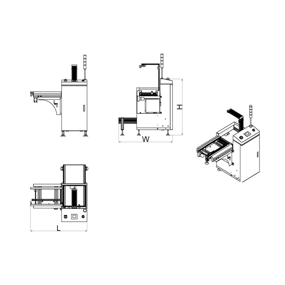 L shape PCB unloader